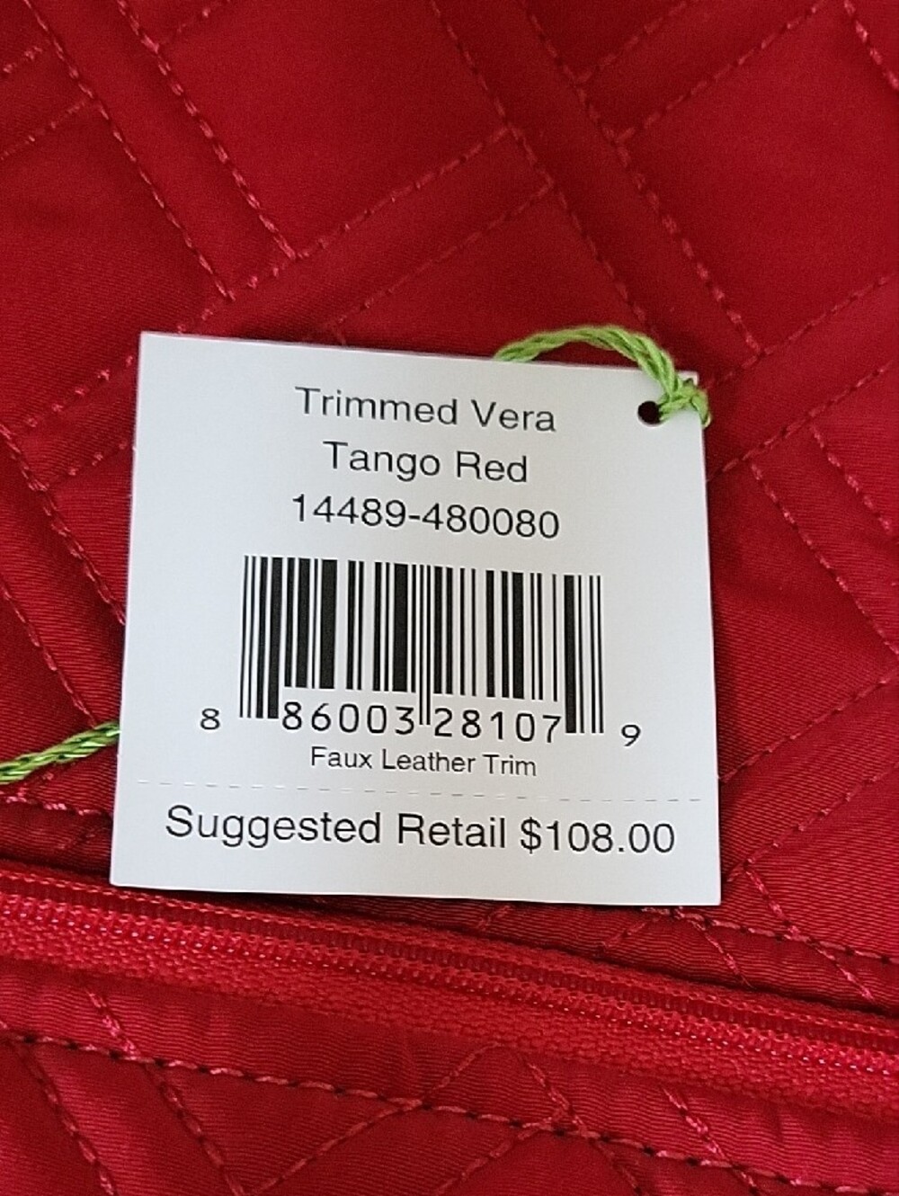 Vera Bradley Trimmed Vera Tote – Tango Red – NWT - Picture 15 of 16